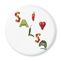 I Heart Salsa Fridge Magnet