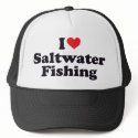 I Heart Saltwater Fishing hats