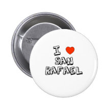 I Heart San Rafael Pinback Buttons