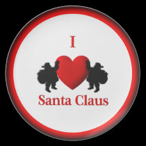 I Heart Santa Claus Dinner Plate plates