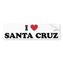 I Heart Santa Cruz Bumper Stickers
