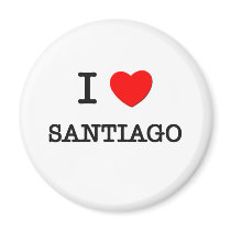I Heart SANTIAGO magnets