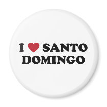 I Heart Santo Domingo Dominican Republic Refrigerator Magnets