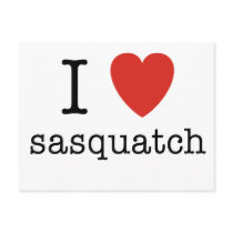 I Heart Sasquatch postcards