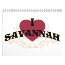 I Heart Savannah Est 1733 calendar