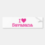 I heart savasana yoga corpse pose bumper sticker