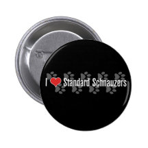 I (heart) Schnauzers Buttons
