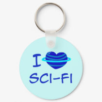 I Heart Sci-Fi keychains