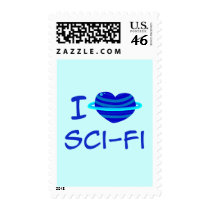 I Heart Sci-Fi postage