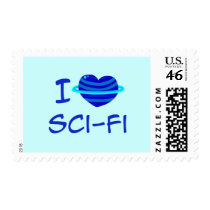 I Heart Sci-Fi postage