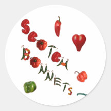 I Heart Scotch Bonnets Round Sticker
