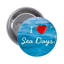 I Heart Sea Days Buttons