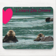 I heart Sea otters mousepad