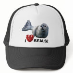 I HEART SEALS Harbour Seal Wildlife-lover Hat