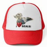 I HEART SEALS Harbour Seal Wildlife-lover Hat