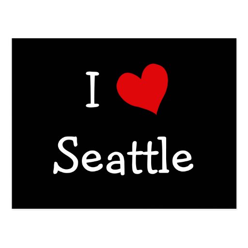 I Heart Seattle Postcard Zazzle
