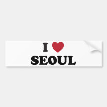 I Heart Seoul South Korea Bumper Stickers