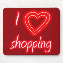 I heart shopping mousepads