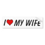 I HEART [SHORT TEXT] BUMPER STICKERS
