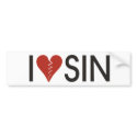 I Heart Sin bumper stickers by Stephenclow I Heart Sin bumper stickers