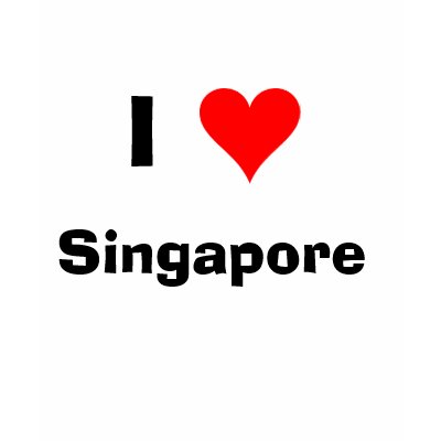 I HEART SINGAPORE T SHIRT by vrelv021