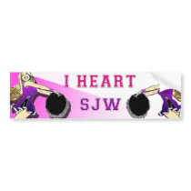 I HEART SJW bumper stickers