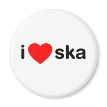 I Heart Ska magnets by RAWRoutloud I Heart Ska magnets