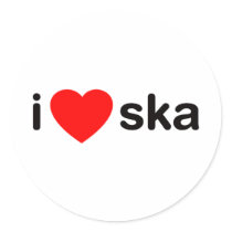 I Heart Ska stickers by RAWRoutloud I Heart Ska stickers