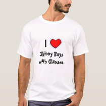I Heart Skinny Boys with Glasses t-shirts by lilfefers I Heart Skinny Boys with Glasses t-shirts