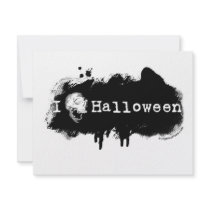 I (heart) skull Halloween invitations by MrsEvilGenius I (heart) skull Halloween invitations