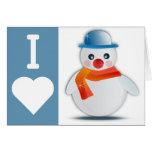 I Heart Snowmen Note Cards
