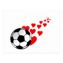 I heart soccer2 post card