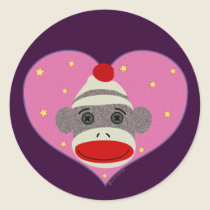 I Heart Sock Monkey Sticker stickers