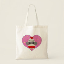 I Heart Sock Monkey Tote bags