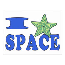 I Heart Space Postcard