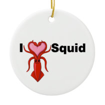 I Heart Squid ornaments