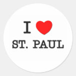 I Heart ST. PAUL Round Stickers