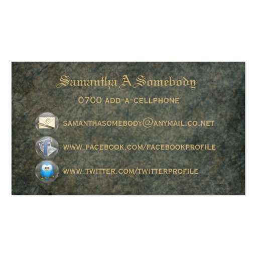 I Heart Steampunk Profile Cards Business Card (back side)