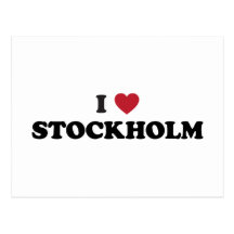 I Heart Stockholm Sweden Post Card