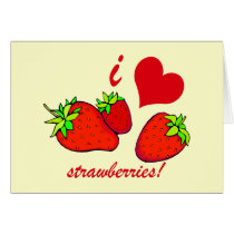 I heart strawberries cards