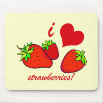 I heart strawberries mousepad