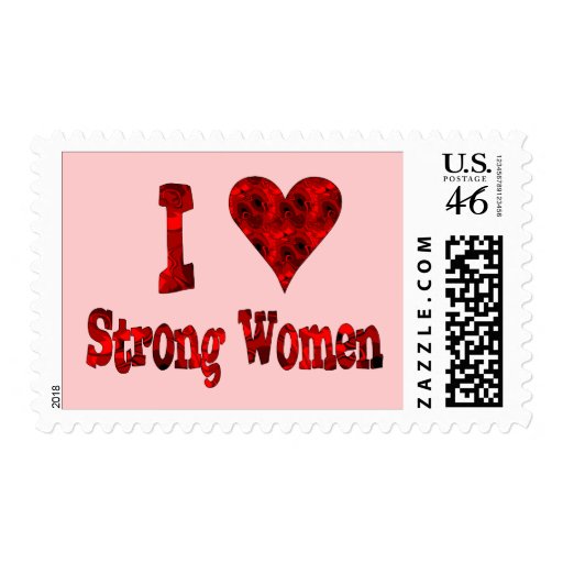 I Heart Strong Women Postage Stamp