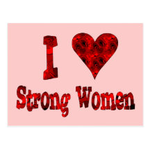 I Heart Strong Women Postcards