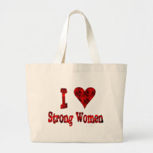 I Heart Strong Women Tote Bag