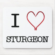 I [Heart] Sturgeon Mouse Pad mousepads
