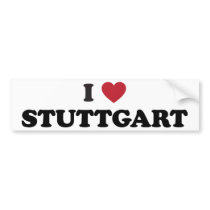 I Heart Stuttgart Germany Bumper Sticker