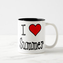 I Heart Summer Coffee Mugs