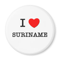 I HEART SURINAME magnets