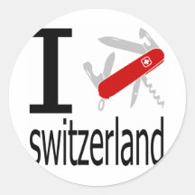 I Heart Switzerland Round Sticker