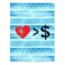 I heart t lines postcards